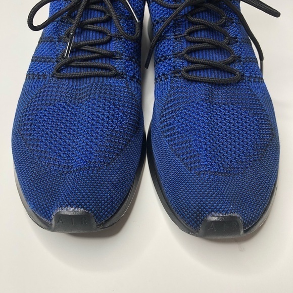 Nike Air Zoom Mariah Flyknit Racer Royal Blue Black Stretchy Sport Sneakers 13 - Picture 3 of 16